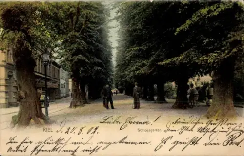 Ak Kiel, Schlossgarten, Allee