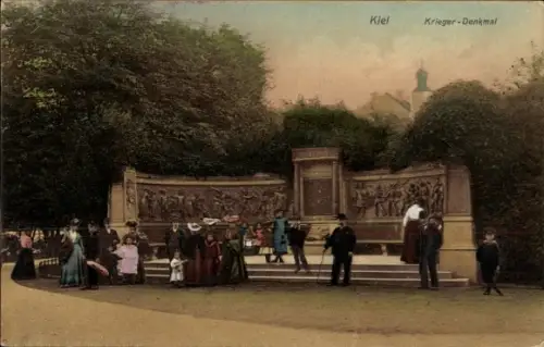 Ak Kiel,  Krieger-Denkmal, Kriegerdenkmal, Reliefwand