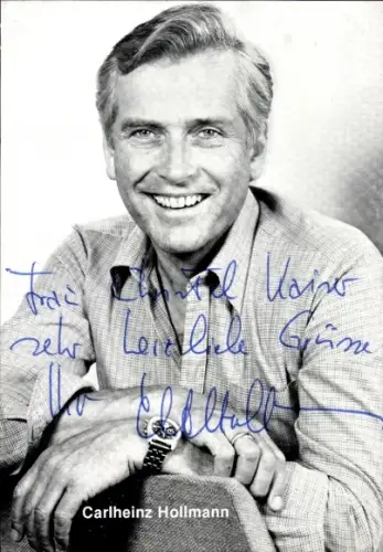 Foto Schauspieler Carlheinz Hollmann, Portrait, Autogramm
