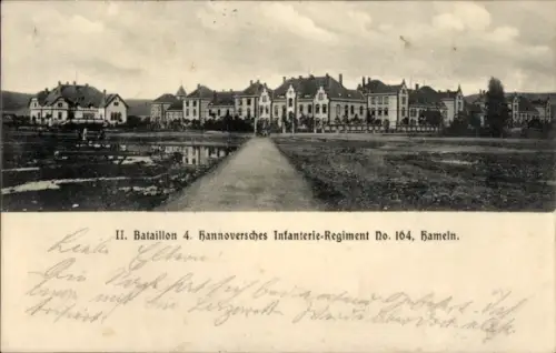 Ak Hameln an der Weser Niedersachsen, II. Bataillon 4. Hannoversches Infanterie-Regiment Nummer 164