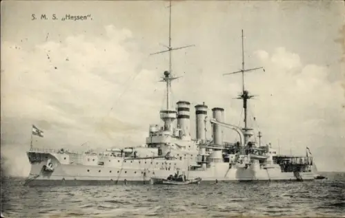 Ak Deutsches Kriegsschiff, S.M.S. Hessen, Kaiserliche Marine