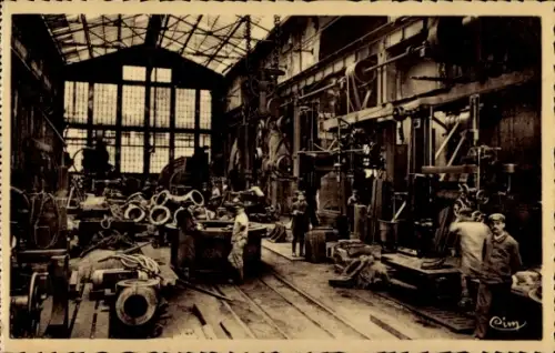 CPA Le Creusot Saône et Loire, Usines, Atelier de la Marine