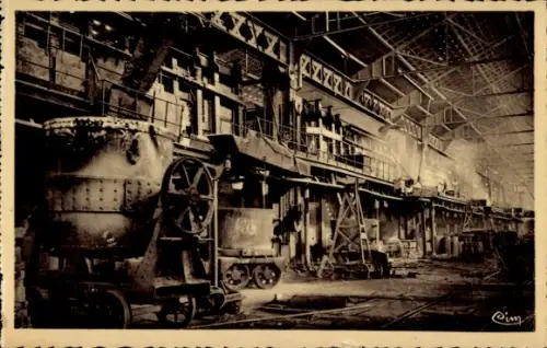 Ak Le Creusot Saône et Loire, Usines, Four Martin de l'Aciere No 1