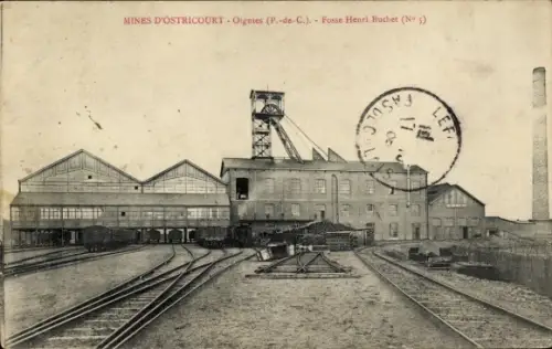 CPA Oignies Pas de Calais, Mines d'Ostricourt, Fosse Henri Buchet