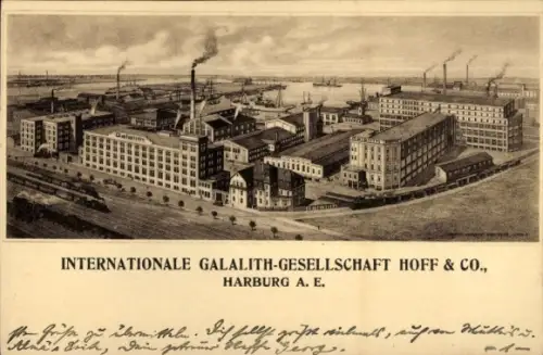 Ak Hamburg Harburg, Internationale Galalith-Gesellschaft Hoff & Co