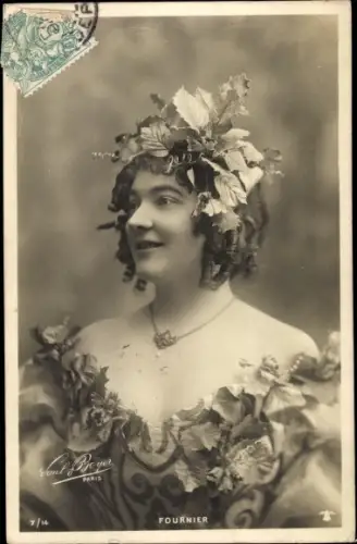 Ak Frauenportrait Schauspielerin Fournier