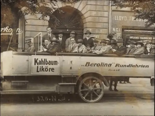 Foto Ak Berolina Rundfahrten GmbH, Kahlbaum Liköre, Reklame