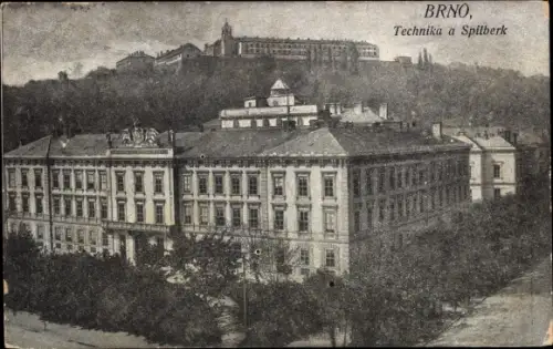 Ak Brno Brünn Südmähren, Špilberk, Technika a Spielberg