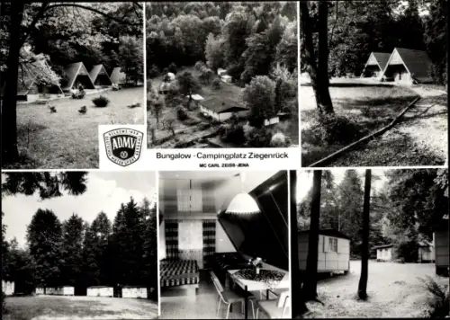 Ak Ziegenrück am Schiefergebirge Thüringen, MC Carl Zeiss Jena, Bungalows, Wald