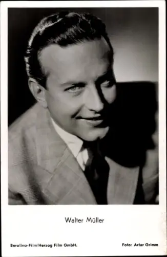 Ak Schauspieler Walter Müller, Portrait