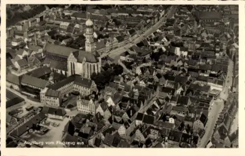 Ak Augsburg in Schwaben, Luftaufnahme von  Kirche, Stadtansicht, 1941