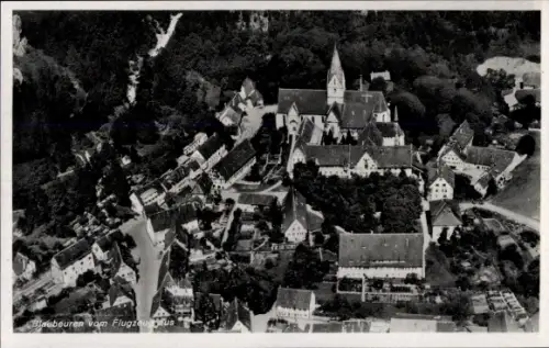 Ak Blaubeuren in Württemberg,  Kloster  Stiftskirche, Ortskern, Luftaufnahme