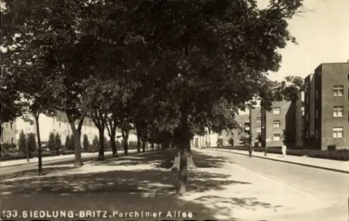 Foto Berlin Neukölln Britz, Parchimer Allee, Bauhaus Siedlung