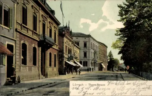 Ak Lörrach in Baden, Thurmstraße