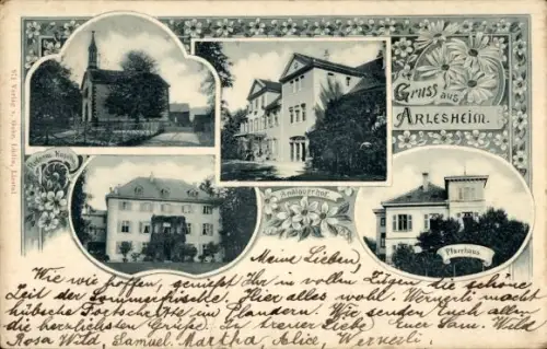 Ak Arlesheim Kanton Basel Land, Kirche, Andlauerhor, Pfarrhaus