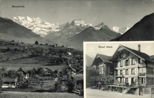 Ak Hondrich Spiez Kanton Bern Schweiz, Gesamtansicht, Hotel Altels