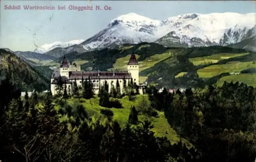 Ak Wartenstein Raach am Hochgebirge Niederösterreich, Burg Wartenstein, Schloss