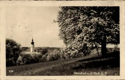 Ak Oberndorf an der Melk Niederösterreich, Teilansicht der Kirche