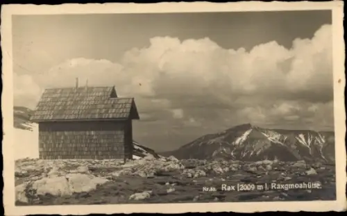 Ak Niederösterreich, Rax, Raxgmoahütte