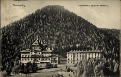 Ak Semmering Niederösterreich, Blick auf das Südbahnhotel 