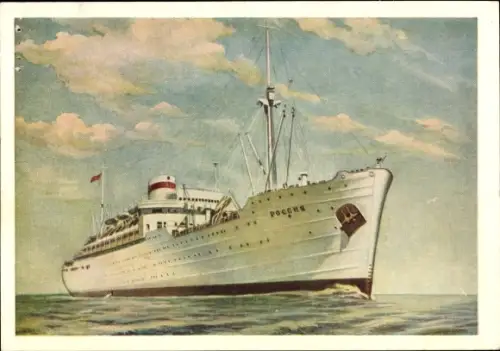 Ganzsachen Ak Dampfer Russland, Rossia