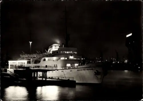 Ak Seebäderschiff Wappen von Hamburg bei Nacht