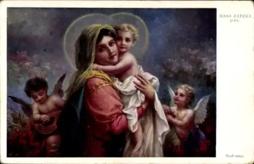 Künstler Ak Zatzka, Hans, Madonna
