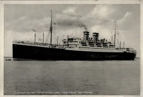 Ak Dampfschiff New York, HAPAG, Dampfer