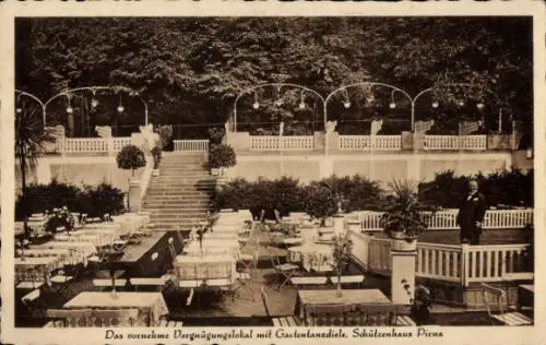 Ak Pirna an der Elbe, Schützenhaus, Terrasse
