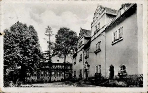 Ak Paulinzella Rottenbach Königsee in Thüringen, Gasthaus zur Linde, Innenschule, Paulinzella