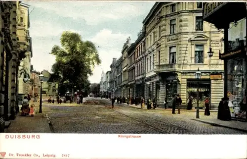 Ak Duisburg im Ruhrgebiet, Königstraße
