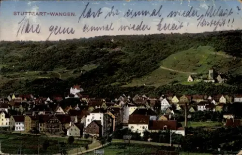 Ak Wangen Stuttgart am Neckar, Panorama