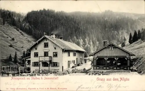 Ak Immenstadt im Allgäu Schwaben, Berggasthof Almagmach am Stuiben