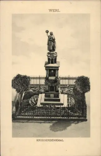 Ak Werl in Westfalen,  Kriegerdenkmal