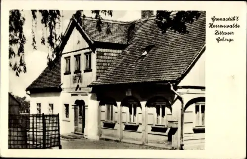 Ak Herrenwalde Großschönau in der Oberlausitz, Grenzstübl, Zittauer Gebirge