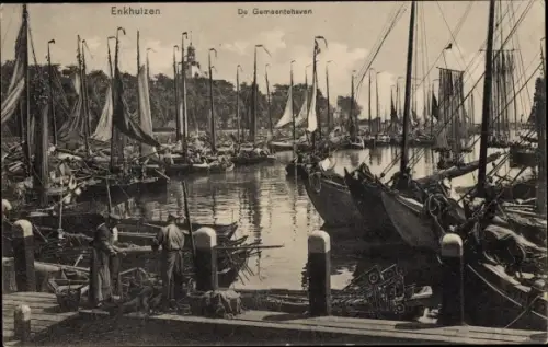 Ak Enkhuizen Nordholland Niederlande, De Gemeentehaven