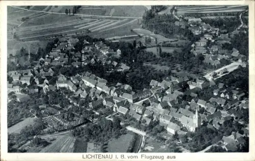 Ak Lichtenau in Baden, Fliegeraufnahme