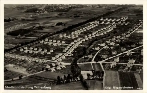 Ak Lutherstadt Wittenberg, Stadtrandsiedlung  Orig. Fliegeraufnahme