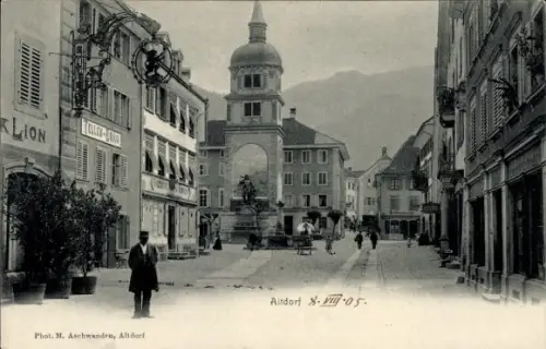 Ak Altorf Altdorf Elsass Bas Rhin, Straßenansicht