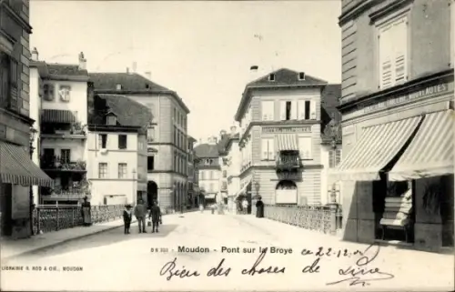 Ak Moudon Kanton Waadt, Pont sur la Broye