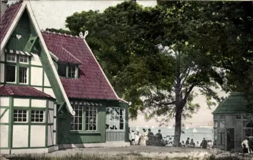 Ak Ostseebad Travemünde Lübeck, Seetempel, Blick auf die Kaiserregatta