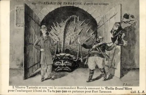 Künstler Ak Tartarin de Tarascon, Apres une estampe