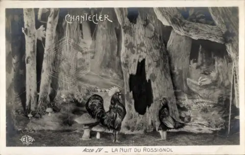 Ak Chantecler, Acte IV, la Nuit du Rossignol, Theaterszene