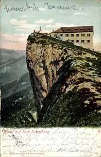 Ak St. Gilgen Salzkammergut in Salzburg, Schafberg, Hotel