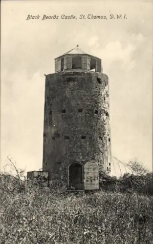 Ak Saint Thomas DWI Amerikanische Jungferninseln, Black Beards Castle