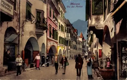 Ak Meran Merano Südtirol, Meran, Via del Portici, Mussner Negger