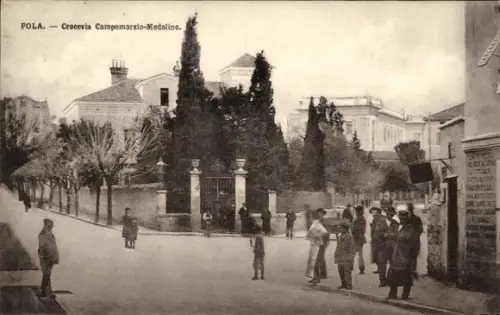 Ak Pola Pula Kroatien,  Crocevia Campomarzio-Medolino, Allante al Dona