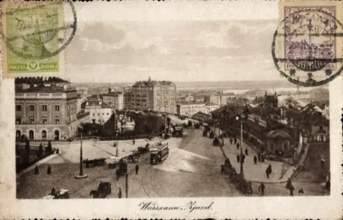 Ak Warszawa Warschau Polen, Stadtansicht