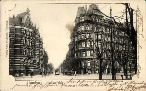 Ak Hamburg Hohenfelde, Mühlendamm