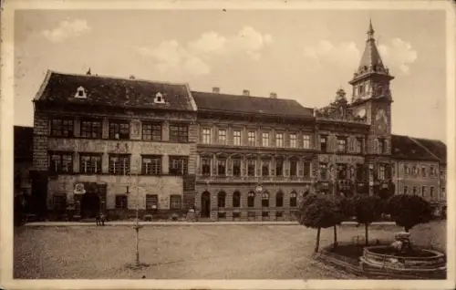Ak Prachatice Prachatitz Südböhmen, Rathaus